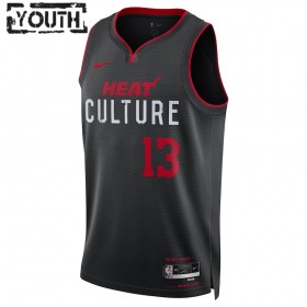 Maillot Basket Enfant Miami Heat Bam Adebayo 2023-24 Nike City Edition Noir Swingman
